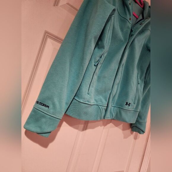Under Armour Storm bright blue warm active jacket Zip Up S - Picture 2 of 8